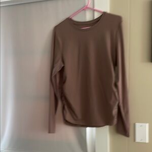 Apana Brown Long Sleeve T-Shirt with Crewneck
